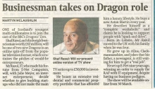 Businessman takes on Dragon Role